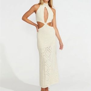 ALICE MCCALL PORCELAIN SALTY KISSES MIDI DRESS - SIZE 6 AU/2 US (RRP $550)